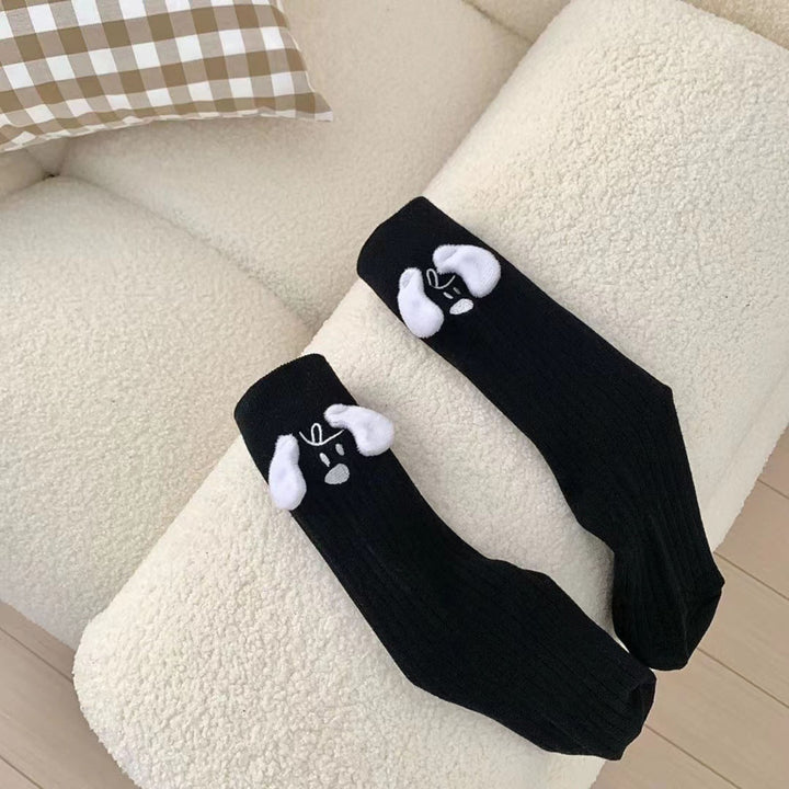 1 Pair Cartoon 3D Dog Ear Mid-Tube Socks High Elastic Funny Pile Socks Friends Sisters Lovers Ultra-Soft Socks Image 9