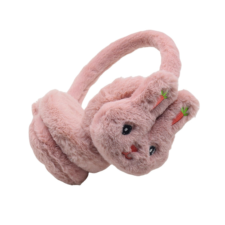 Winter Cute Rabbit Shape Earmuffs Girls Cute Solid Color Warm Earmuffs Outdoor Ear Warmer Soft Earflap Furry Ear Covers Image 3