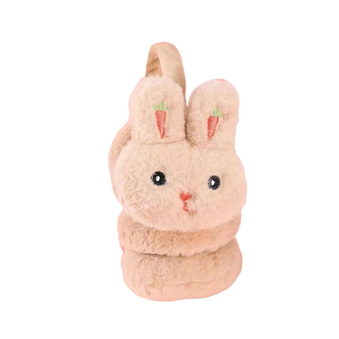 Winter Cute Rabbit Shape Earmuffs Girls Cute Solid Color Warm Earmuffs Outdoor Ear Warmer Soft Earflap Furry Ear Covers Image 4