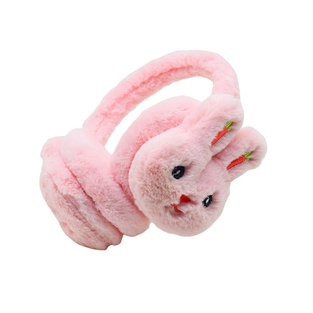 Winter Cute Rabbit Shape Earmuffs Girls Cute Solid Color Warm Earmuffs Outdoor Ear Warmer Soft Earflap Furry Ear Covers Image 6