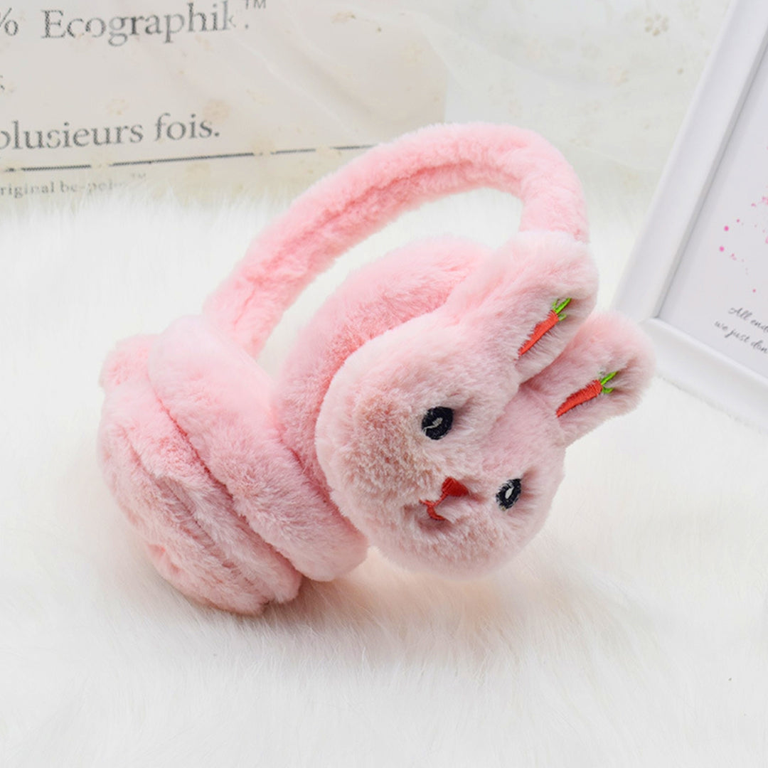 Winter Cute Rabbit Shape Earmuffs Girls Cute Solid Color Warm Earmuffs Outdoor Ear Warmer Soft Earflap Furry Ear Covers Image 9