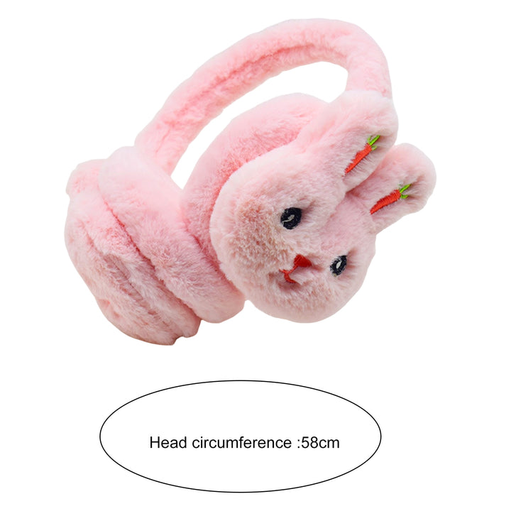 Winter Cute Rabbit Shape Earmuffs Girls Cute Solid Color Warm Earmuffs Outdoor Ear Warmer Soft Earflap Furry Ear Covers Image 10