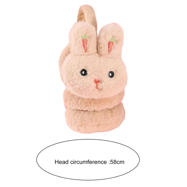 Winter Cute Rabbit Shape Earmuffs Girls Cute Solid Color Warm Earmuffs Outdoor Ear Warmer Soft Earflap Furry Ear Covers Image 12