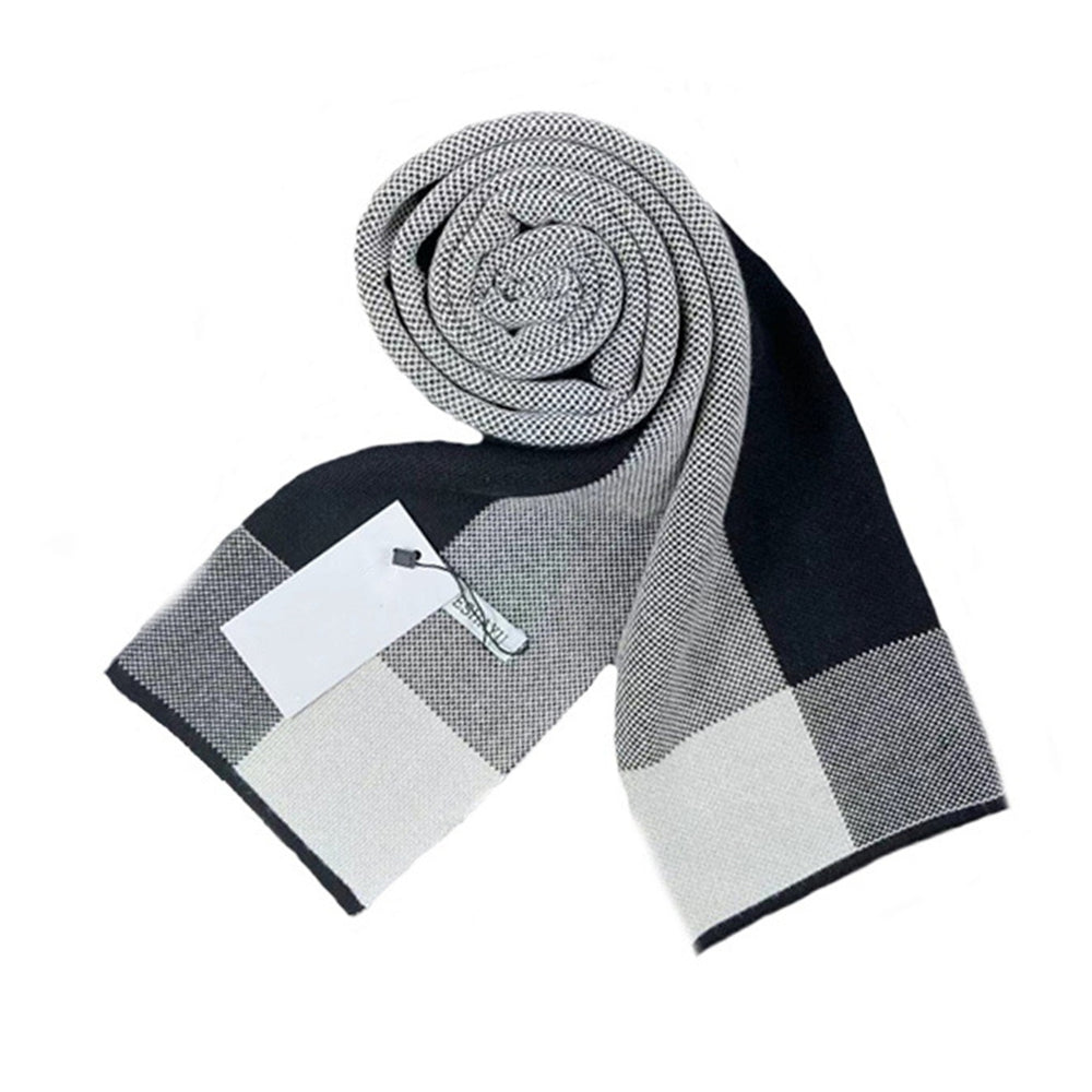Men Winter Warm Scarf Super Soft Non-Fading Wear Resistant Knitted Thick Windproof Fashion Neck Wrap Shawl Image 2