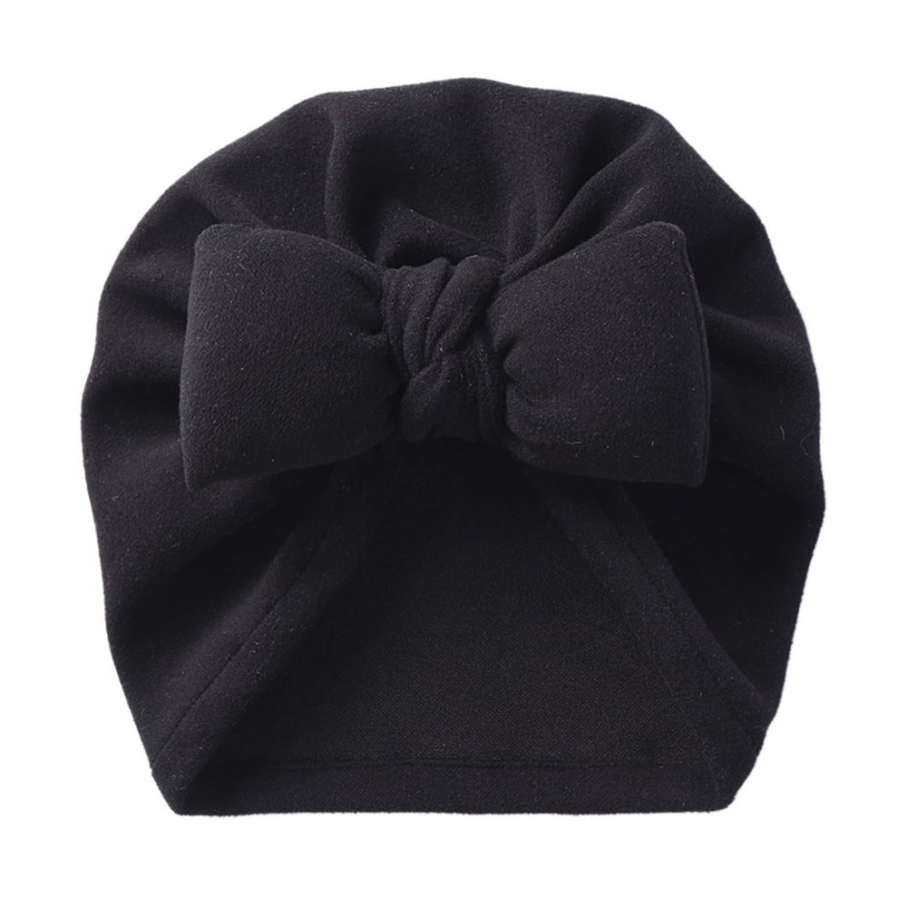 Baby Hat Soft Warm Imitation Cashmere Unisex Baby Bonnet with Bowknot Baby Head Protection Beanie for Autumn And Winter Image 2