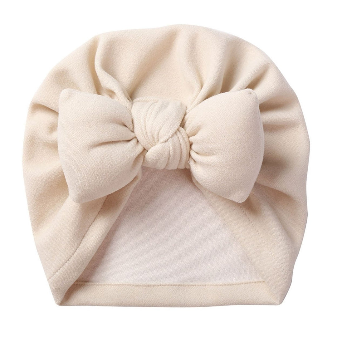 Baby Hat Soft Warm Imitation Cashmere Unisex Baby Bonnet with Bowknot Baby Head Protection Beanie for Autumn And Winter Image 1