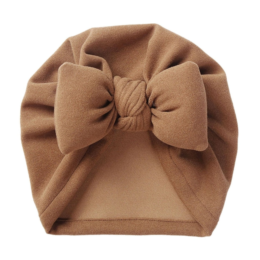 Baby Hat Soft Warm Imitation Cashmere Unisex Baby Bonnet with Bowknot Baby Head Protection Beanie for Autumn And Winter Image 1