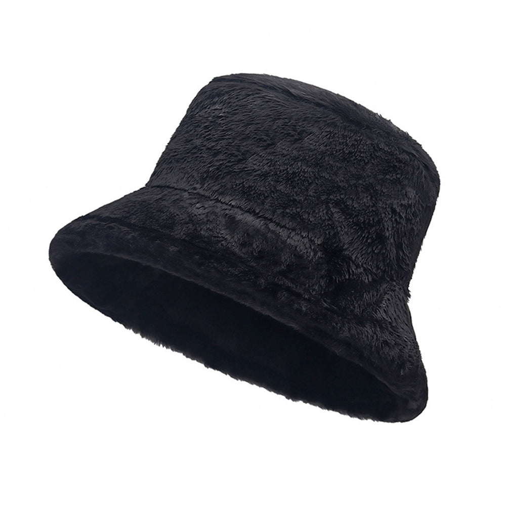 Winter Warm Thickened Plush Bucket Hat Super Soft Adjustable Windproof Versatile Leopard Cap Women Headwear Image 2