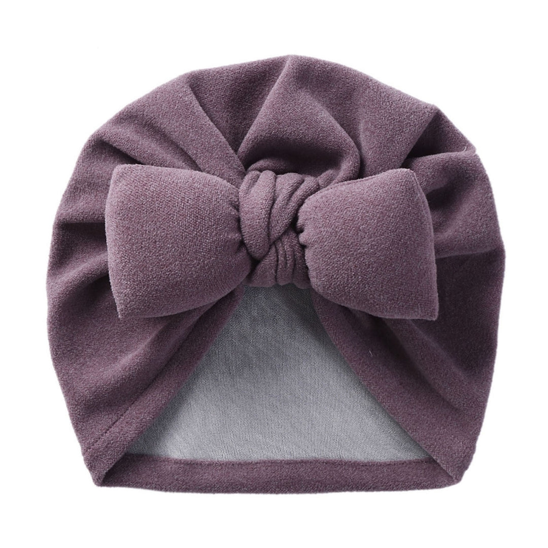 Baby Hat Soft Warm Imitation Cashmere Unisex Baby Bonnet with Bowknot Baby Head Protection Beanie for Autumn And Winter Image 10