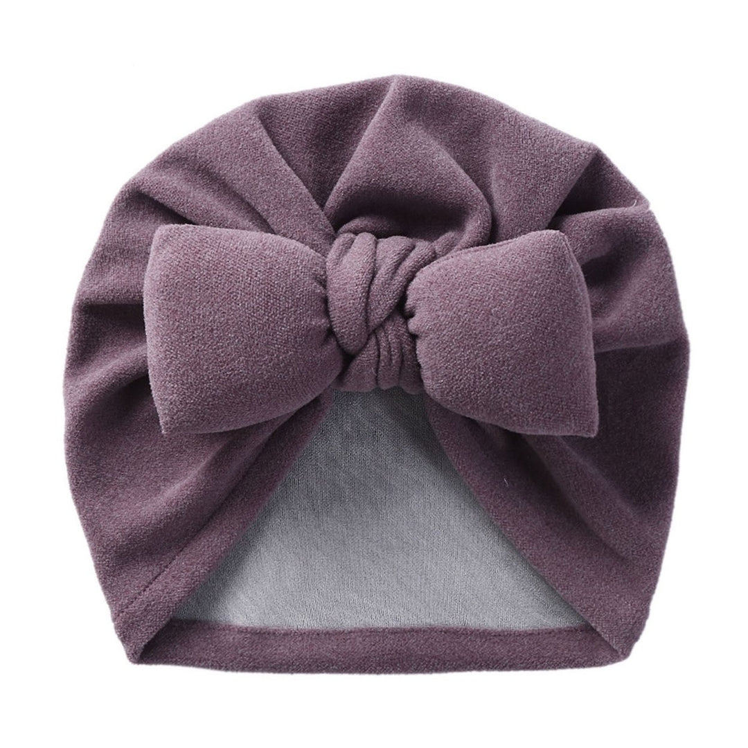 Baby Hat Soft Warm Imitation Cashmere Unisex Baby Bonnet with Bowknot Baby Head Protection Beanie for Autumn And Winter Image 1