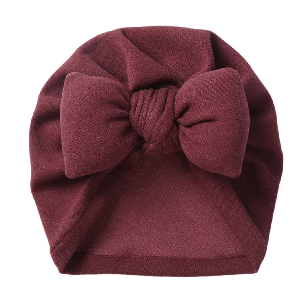 Baby Hat Soft Warm Imitation Cashmere Unisex Baby Bonnet with Bowknot Baby Head Protection Beanie for Autumn And Winter Image 11