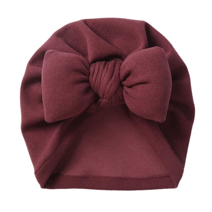 Baby Hat Soft Warm Imitation Cashmere Unisex Baby Bonnet with Bowknot Baby Head Protection Beanie for Autumn And Winter Image 1