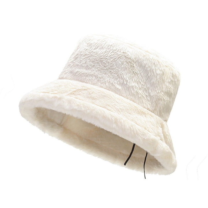 Winter Warm Thickened Plush Bucket Hat Super Soft Adjustable Windproof Versatile Leopard Cap Women Headwear Image 1