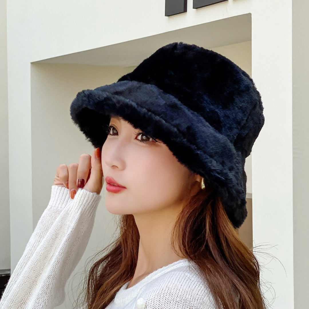 Winter Warm Thickened Plush Bucket Hat Super Soft Adjustable Windproof Versatile Leopard Cap Women Headwear Image 11