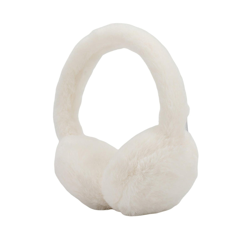 Women Soft Furry Winter Earmuffs Solid Color Foldable Warm Ear Covers Outdoor Adjustable Ear Warmers Image 2