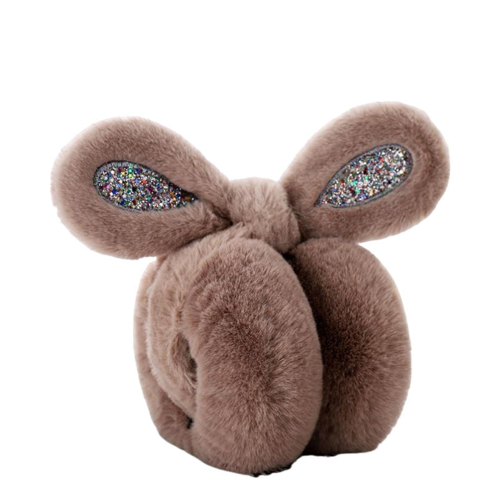 Women Soft Furry Winter Earmuffs Sequin Rabbit Ear Shape Foldable Warm Ear Covers Outdoor Adjustable Ear Warmers Image 7