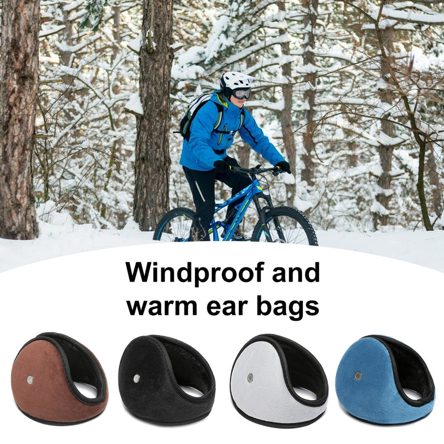 Winter Warm Earmuffs Solid Color Super Soft Ultra-Thick Windproof Outdoor Ear Warmer Plush Ear Covers Image 1