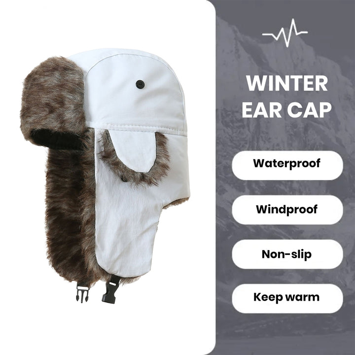 Men Winter Lei Feng Hat Fluffy Faux faux Lining Ear Flap Ski Hat Thickened Warm Windproof Coldproof Hat Image 12