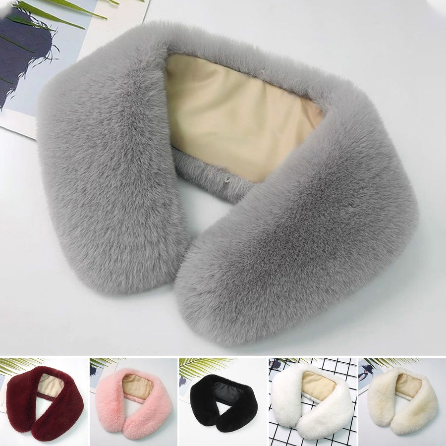 Winter Fake Collar Soft Cozy Faux faux Windproof Warm Thickened Lightweight Fluffy Neck Protection Decorative Neck Image 1