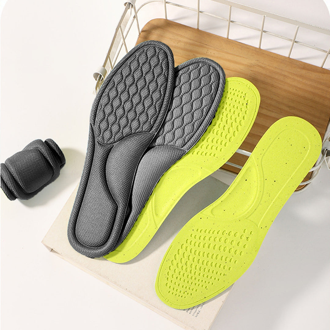 1 Pair Shoe Insole Insert Breathable Sweat Absorbing Soft Cushioning Foot Massage Men Women Running Walking Comfort Foam Image 2