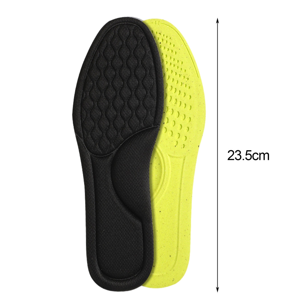 1 Pair Shoe Insole Insert Breathable Sweat Absorbing Soft Cushioning Foot Massage Men Women Running Walking Comfort Foam Image 6