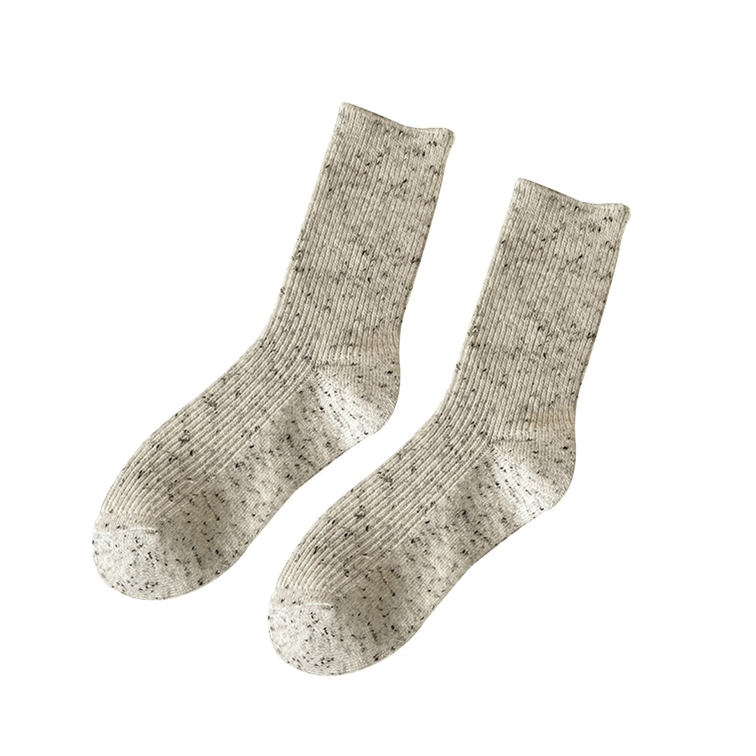 1 Pair Women Socks Mid-tube High Elasticity Soft Anti-slip Warm Thickened No Odor Casual Anti-shrink Fall Winter Piled Image 7