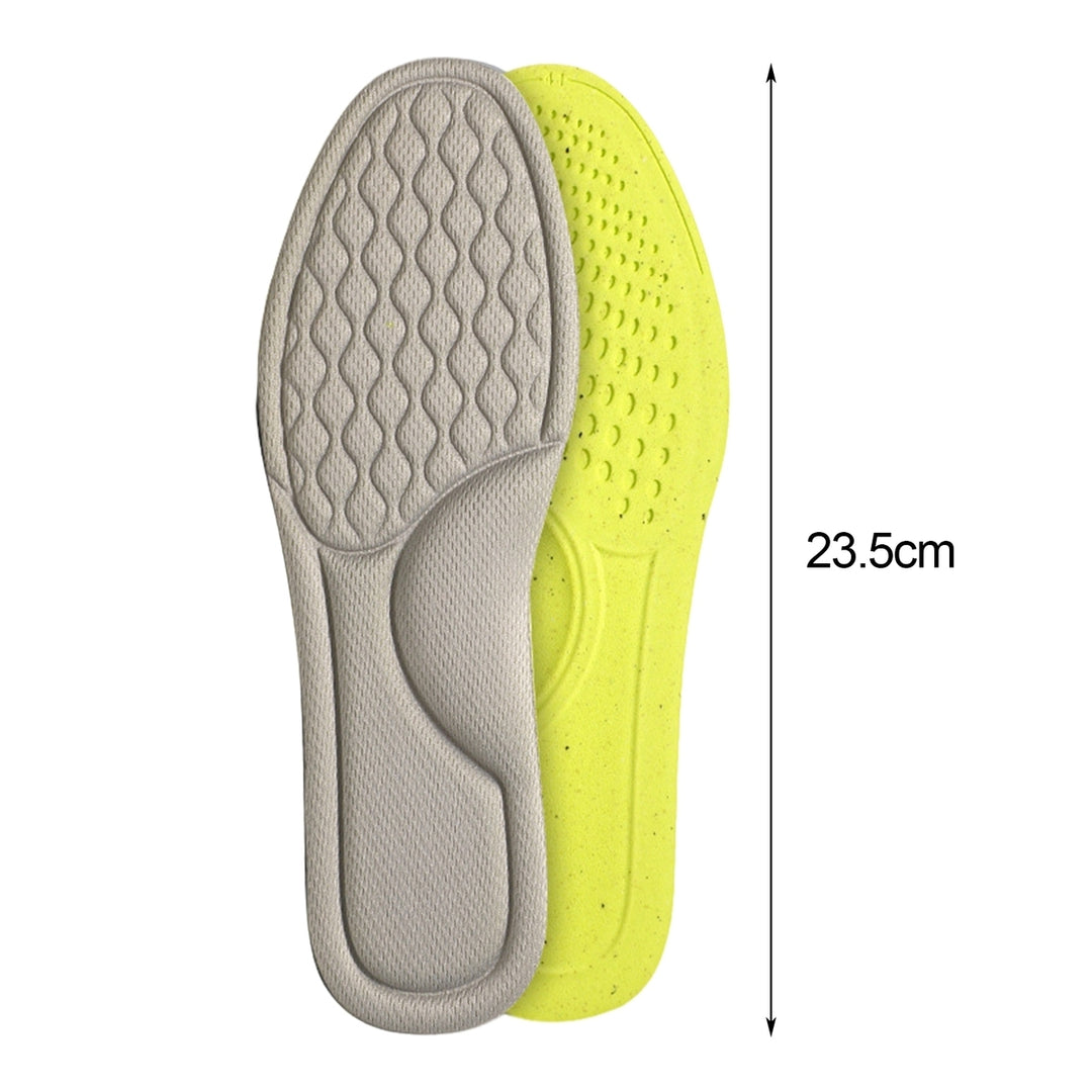 1 Pair Shoe Insole Insert Breathable Sweat Absorbing Soft Cushioning Foot Massage Men Women Running Walking Comfort Foam Image 12