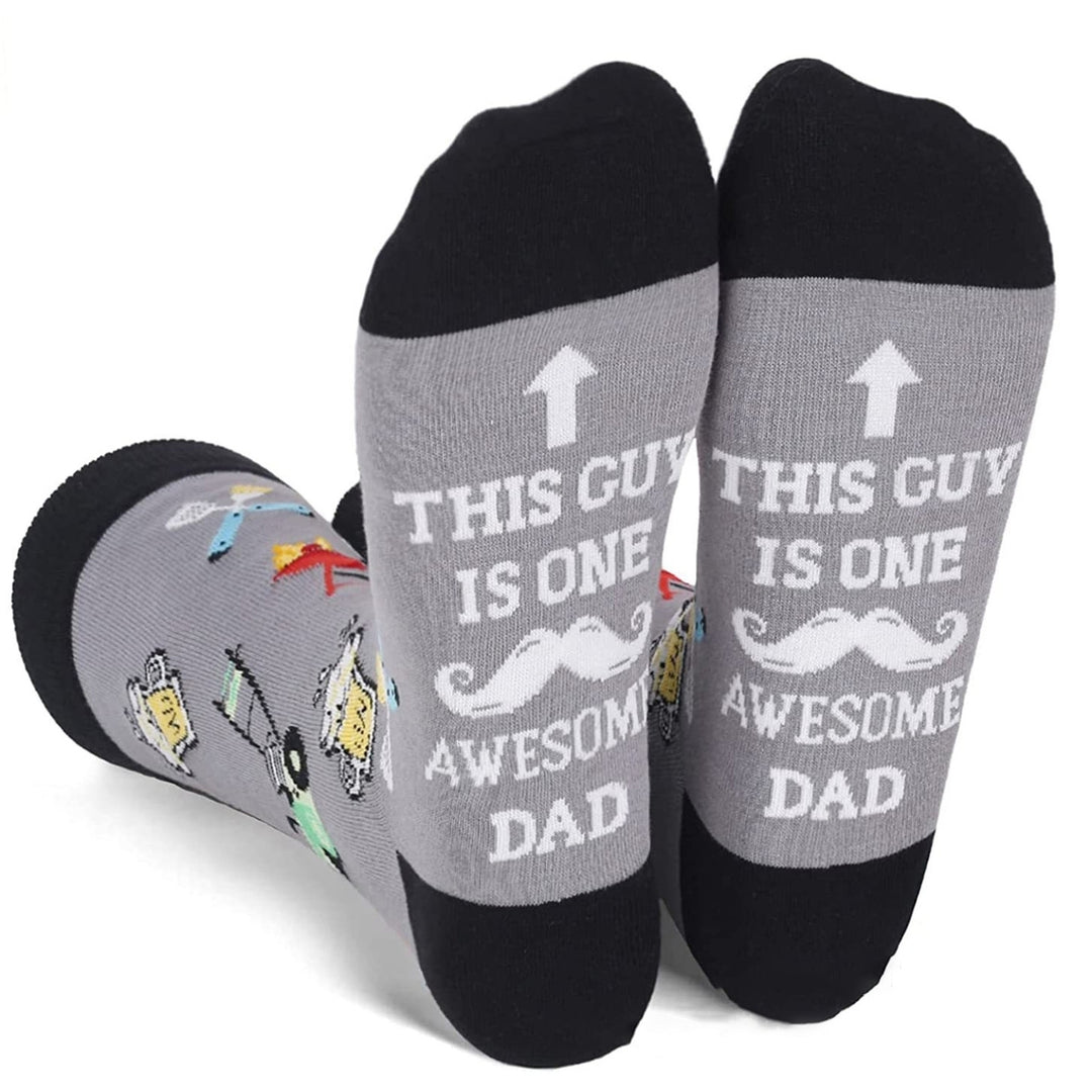 1 Pair English Letter Print Cotton Socks Patchwork Color Mid-tube Sport Socks Husband Son Daughter Friend Socks Image 3