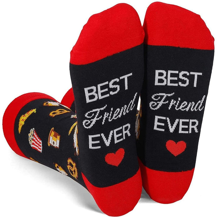 1 Pair English Letter Print Cotton Socks Patchwork Color Mid-tube Sport Socks Husband Son Daughter Friend Socks Image 1