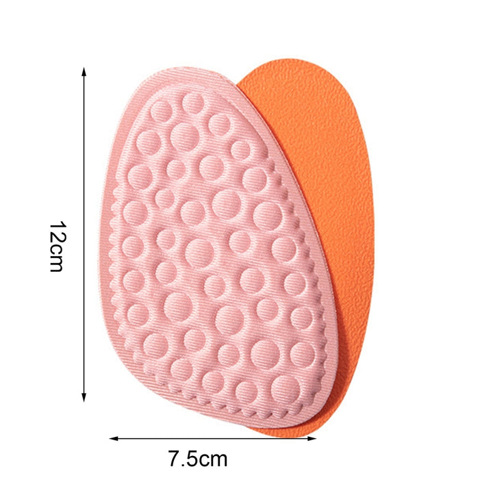 1 Pair Front Sole Insoles Elastic Shock Absorbing Solid Color Breathable Anti-odor Great Friction Image 12