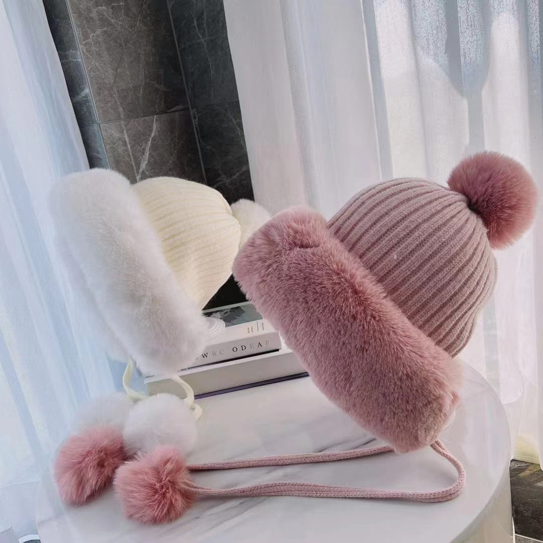 Women Autumn Winter Warm Hat High Elastic Super Soft Windproof Solid Color Hat Knitted Cap Beanie Accessories Image 6