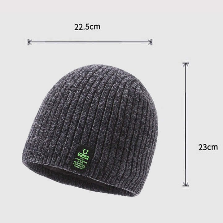 Men Autumn Winter Solid Color Knitting Hat Thickened Fleece Lining Beanie Hat Ear Protection Warm Windproof Hat Image 10