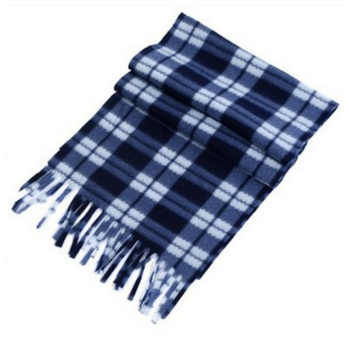 Unisex Winter Scarf Color Matching Plaid Print Tassel Thick Warm Soft Double-sided Plush Long And Image 6