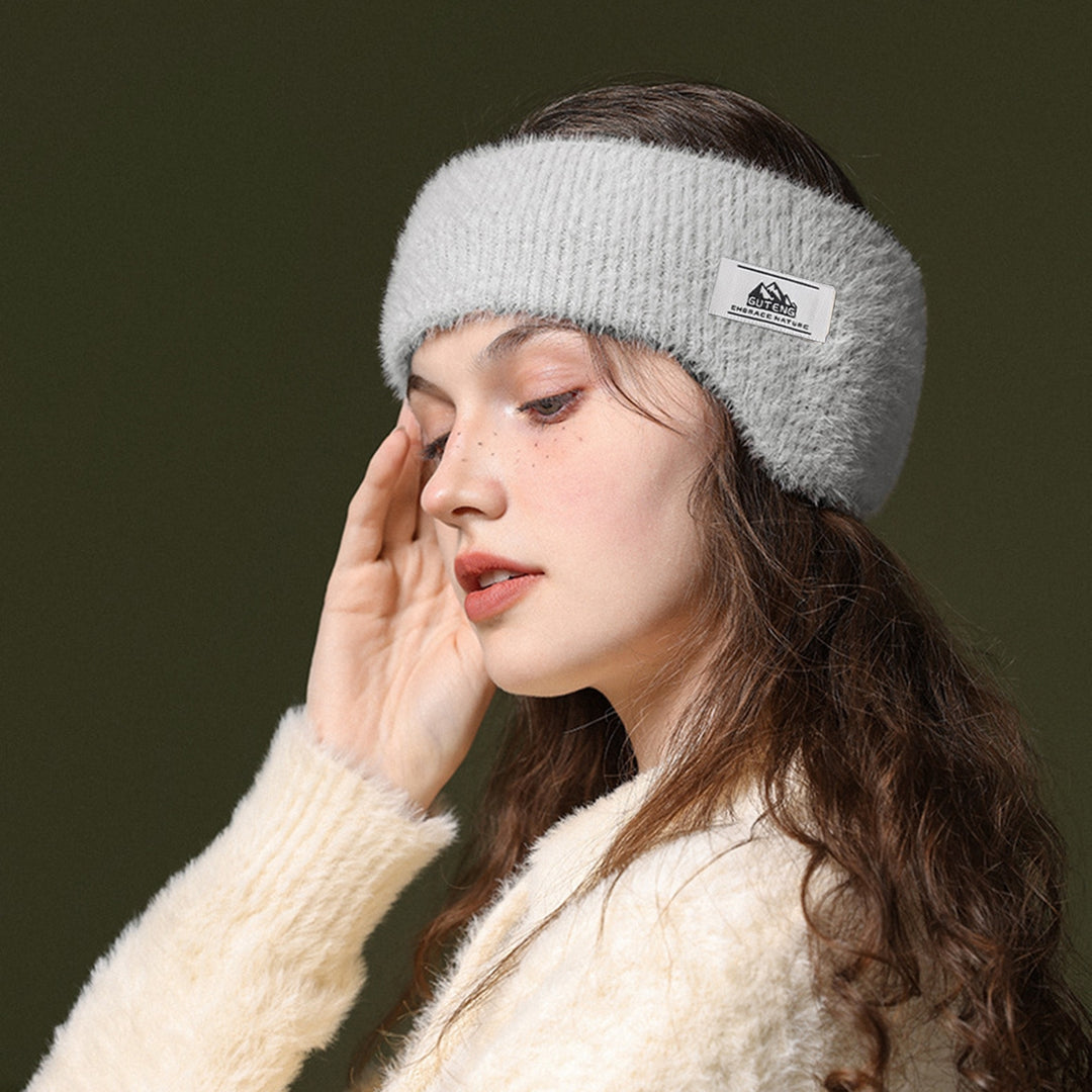 Women Autumn Winter Earmuffs Solid Color Super Soft Ultra-Thick Windproof Outdoor Ear Warmer Headwear Image 10