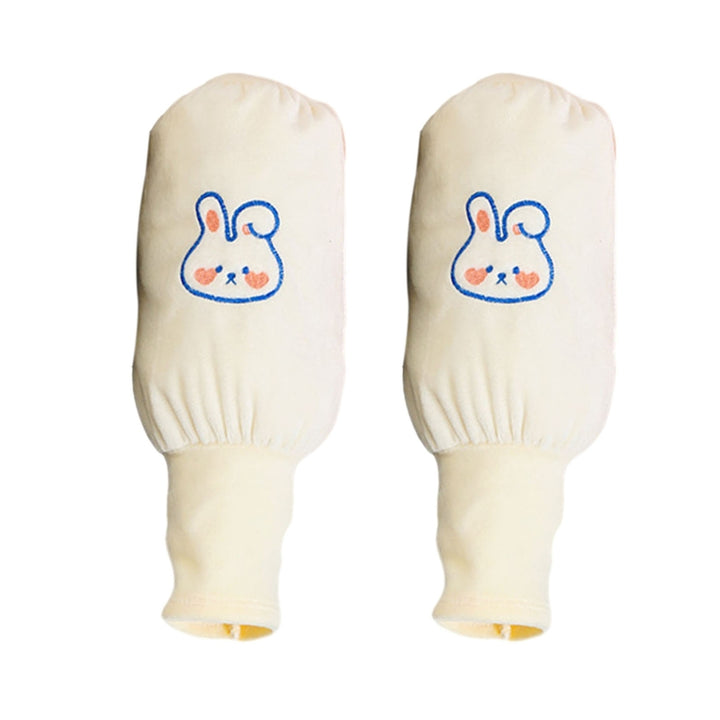1 Pair Autumn Winter Rabbit Pattern Gloves Oversleeves 2 in 1 Elastic Band Anti-fouling Long Gloves Sleeves Image 4