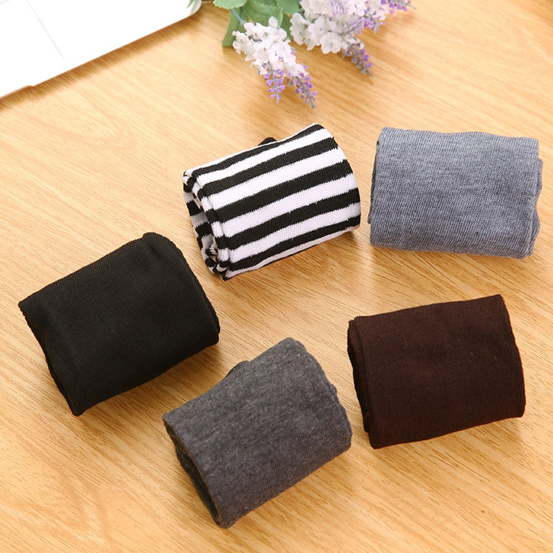 1 Pair Gloves Fingerless Knitted Solid Color Elastic Anti-slip Warm Thick Unisex Warm Soft Image 8