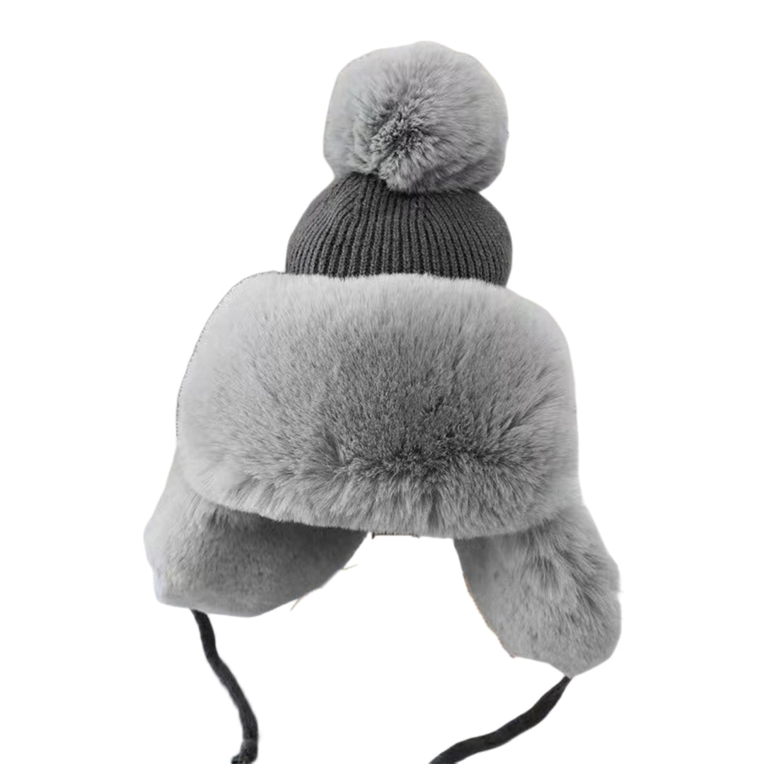 Women Winter Thick Outdoor Earflap Warm Hat Ultra-Thick Super Soft Cold-proof Windproof Knitted Snow Ski Cap Image 3