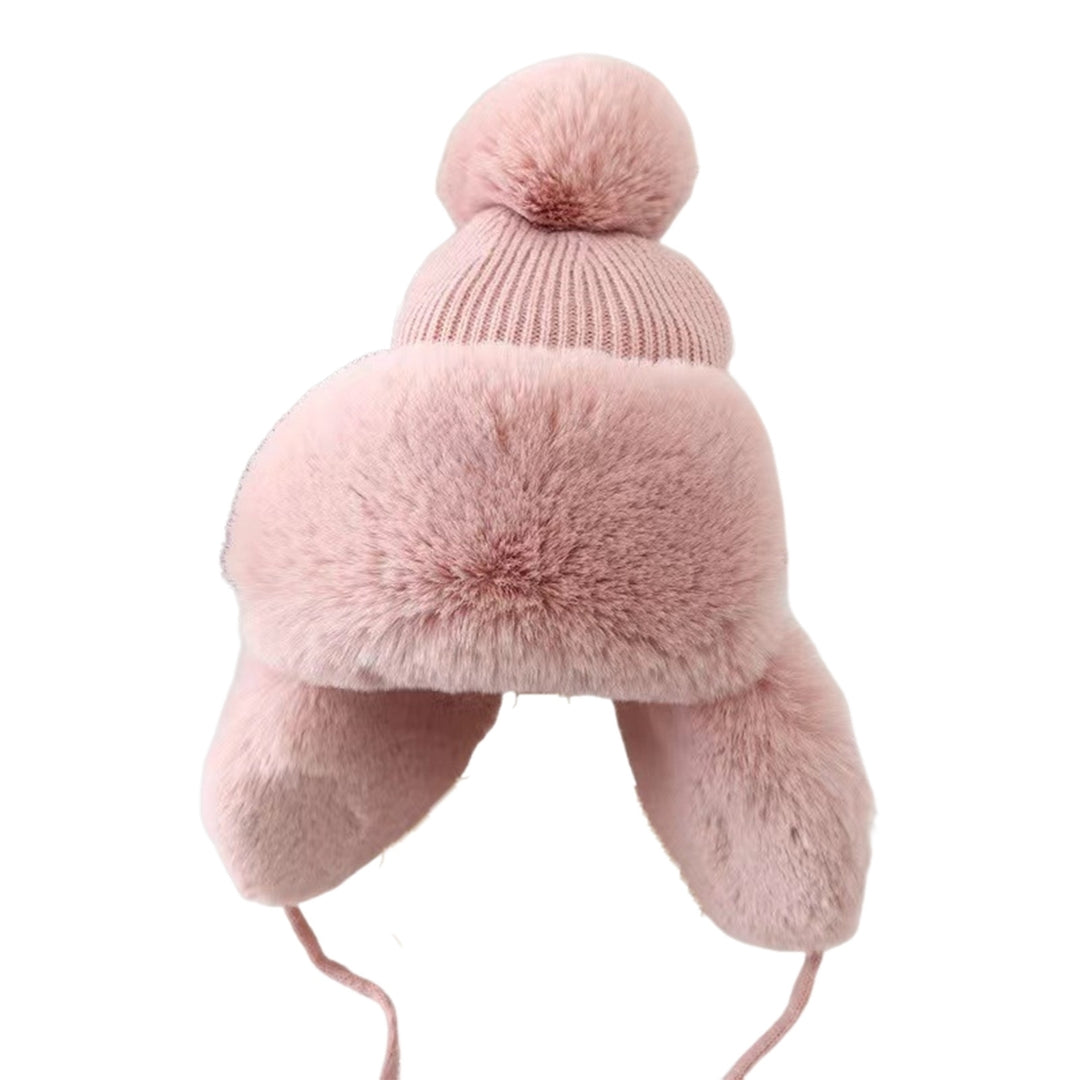 Women Winter Thick Outdoor Earflap Warm Hat Ultra-Thick Super Soft Cold-proof Windproof Knitted Snow Ski Cap Image 4