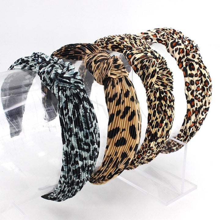 Women Hairband Headpiece Lightweight Non-Slip Elastic Leopard Print Hair Hoop Hair Accessories Decoration Image 1