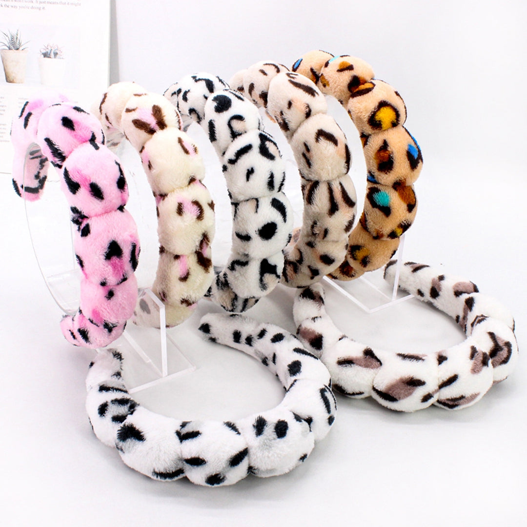Women Hairband Headpiece Lightweight Non-Slip Elastic Leopard Print Hair Hoop Hair Accessories Decoration Image 7