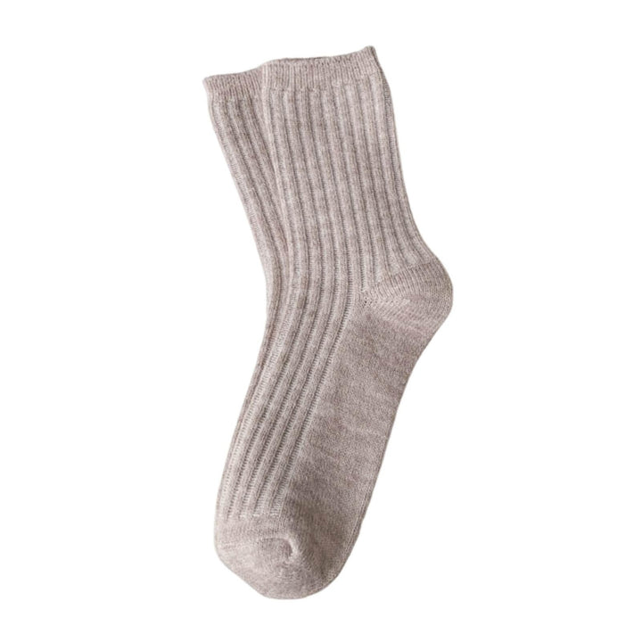 1 Pair Women Socks Knitted Mid-tube Thick Soft Breathable Warm Japanese Style No Odor Anti-slip Elastic Casual Sports Image 7