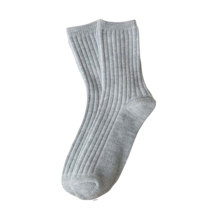 1 Pair Women Socks Knitted Mid-tube Thick Soft Breathable Warm Japanese Style No Odor Anti-slip Elastic Casual Sports Image 8