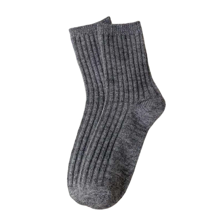 1 Pair Women Socks Knitted Mid-tube Thick Soft Breathable Warm Japanese Style No Odor Anti-slip Elastic Casual Sports Image 10