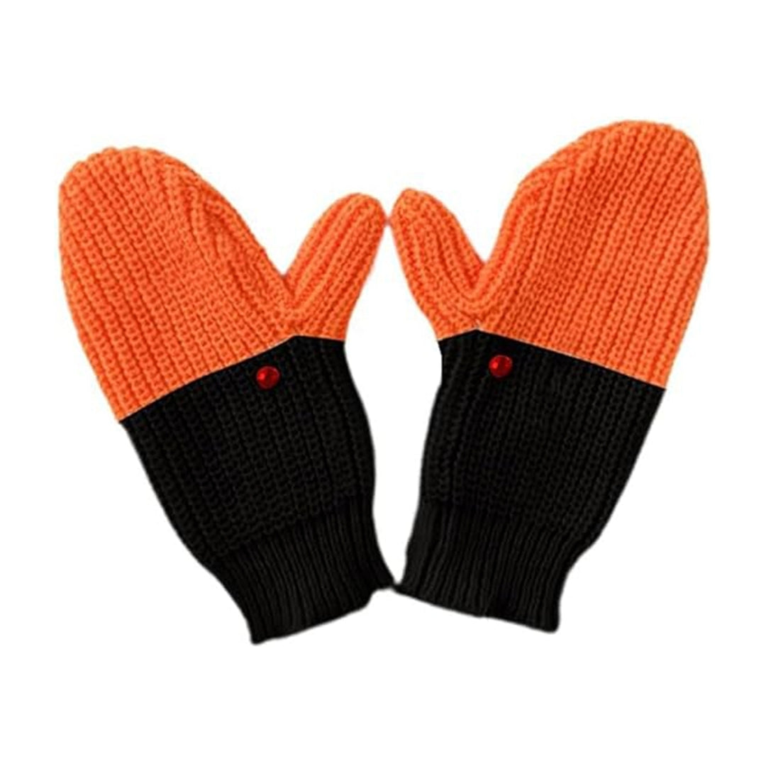 1 Pair Funny Swan Knitted Gloves Fall Winter Stretch Thickened Warm Cute Men Women Outdoor Thermal Knit Mittens Birthday Image 3