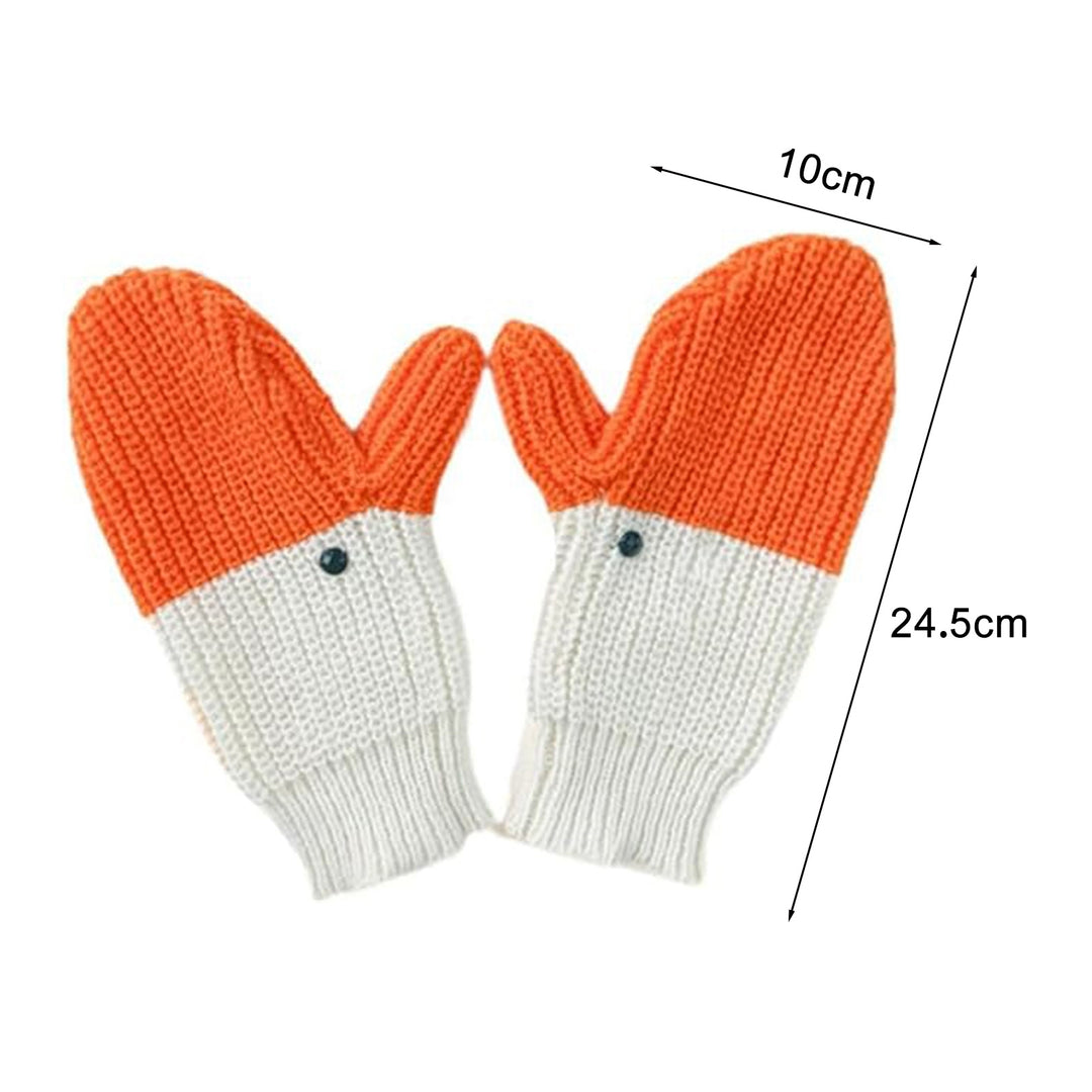 1 Pair Funny Swan Knitted Gloves Fall Winter Stretch Thickened Warm Cute Men Women Outdoor Thermal Knit Mittens Birthday Image 9