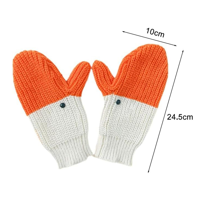1 Pair Funny Swan Knitted Gloves Fall Winter Stretch Thickened Warm Cute Men Women Outdoor Thermal Knit Mittens Birthday Image 9