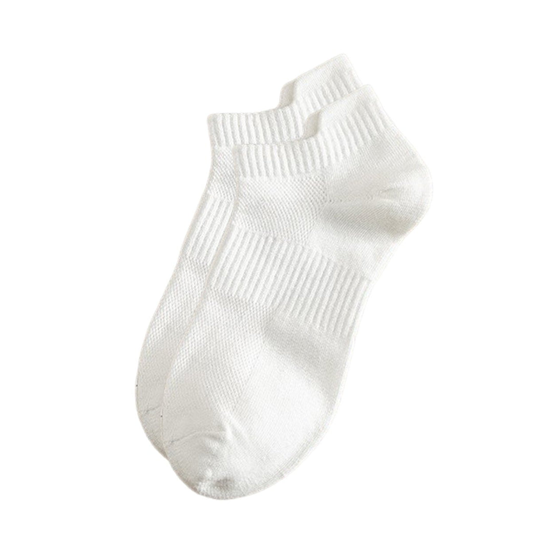 1 Pair Men Socks Short Cut Low-tube Thin Soft Breathable Sweat Absorption No Odor Anti-slip Elastic Quick-drying Casual Image 1