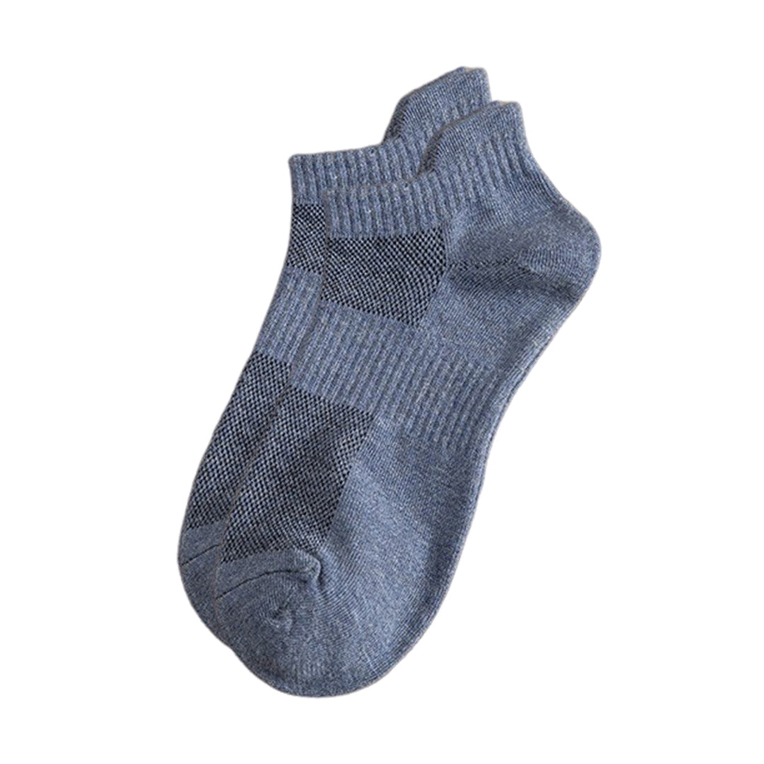 1 Pair Men Socks Short Cut Low-tube Thin Soft Breathable Sweat Absorption No Odor Anti-slip Elastic Quick-drying Casual Image 4