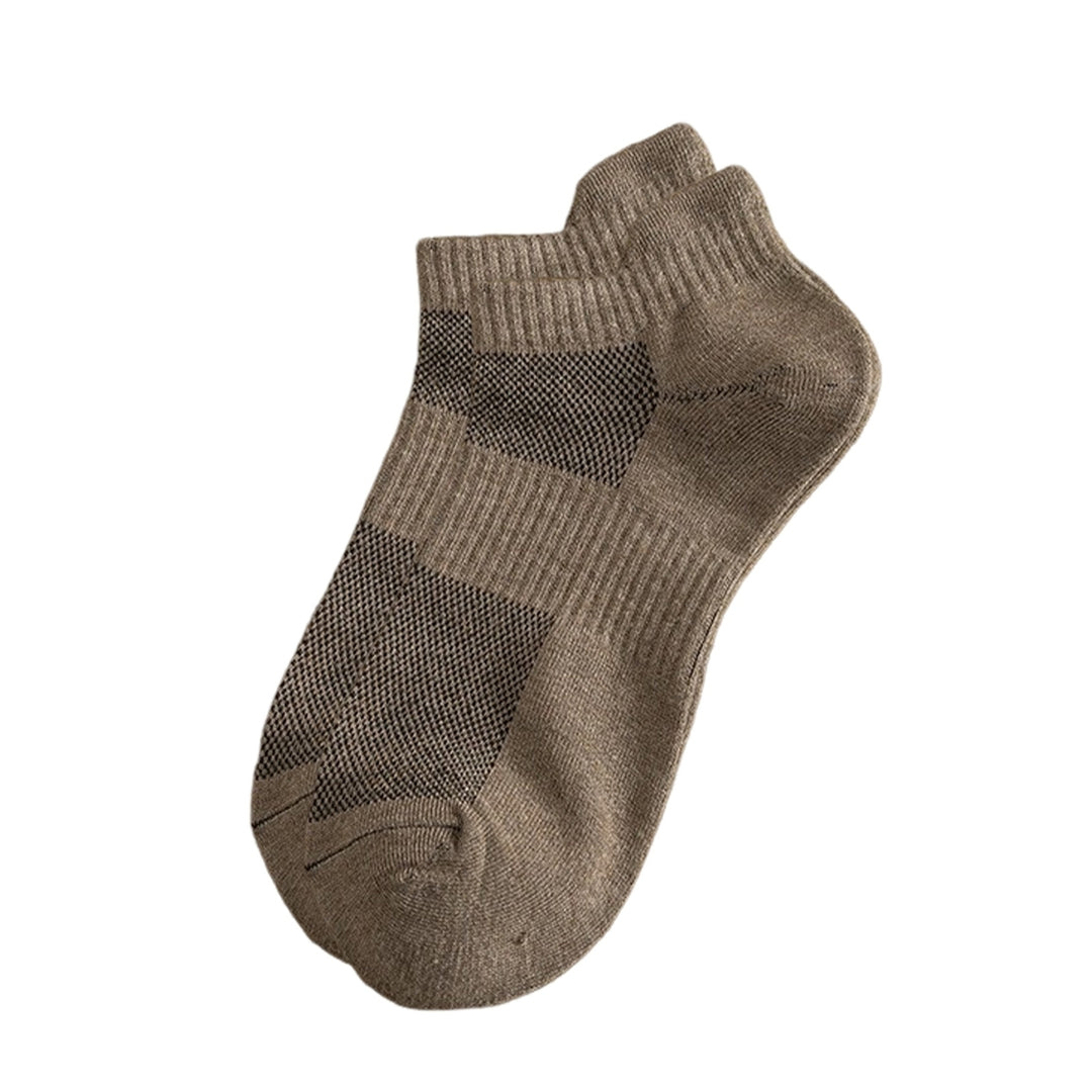 1 Pair Men Socks Short Cut Low-tube Thin Soft Breathable Sweat Absorption No Odor Anti-slip Elastic Quick-drying Casual Image 4