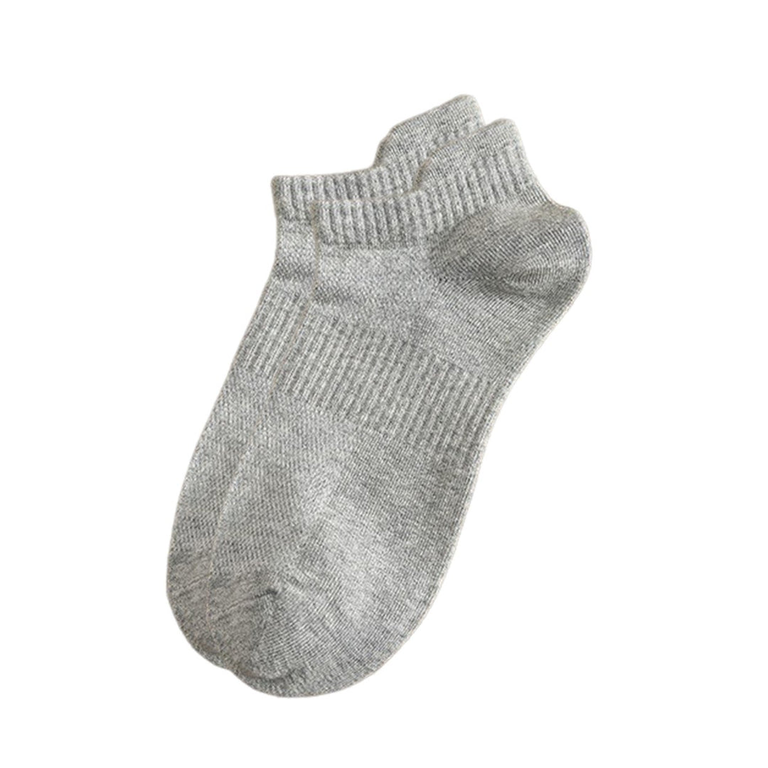 1 Pair Men Socks Short Cut Low-tube Thin Soft Breathable Sweat Absorption No Odor Anti-slip Elastic Quick-drying Casual Image 1